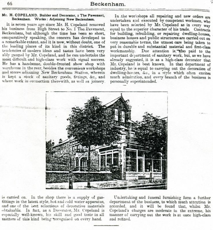 Trade Directory entry 1892 / 1893